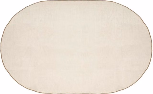 Tappeto rettangolare in juta moderno lavabile per soggiorno, beige e marrone, L: 205 cm x P: 305 cm