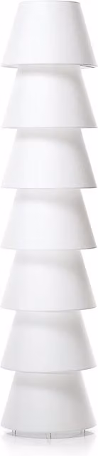 Piantana LED Moooi Set up bianca con paralume a cono e luce bianco caldo