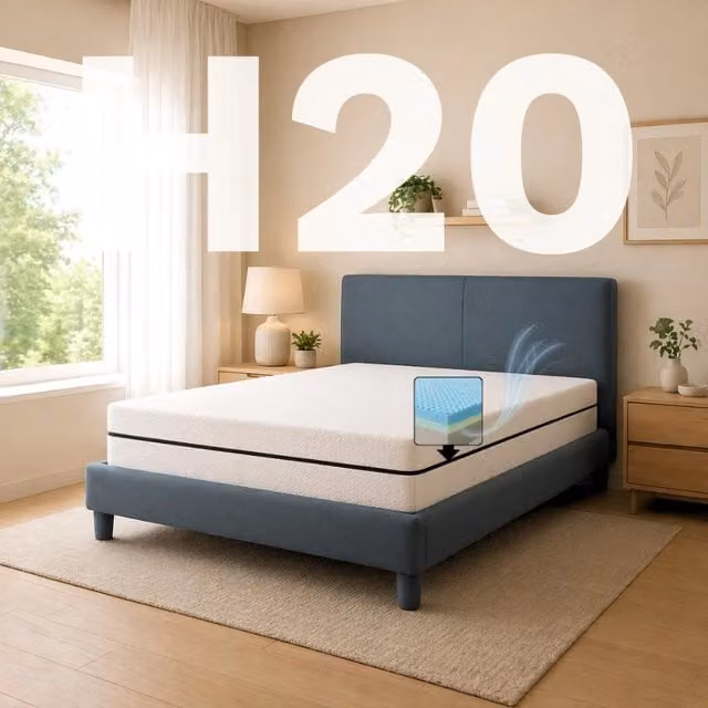Materasso Memory Foam Comfy Line Ortopedico a 7 Zone con Rivestimento in Cotone Fresco Bianco L/P/H: 120 x 190 x 20 cm
