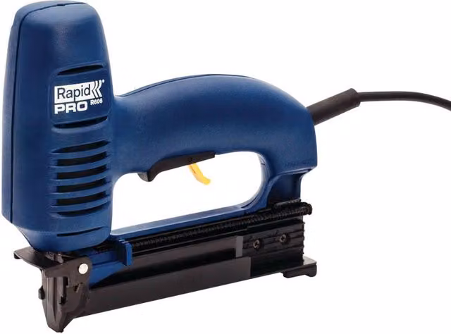 Graffatrice elettrica Rapid R606 Pro Demo blu con alimentazione a rete elettrica