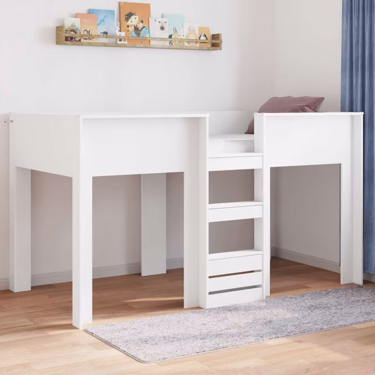 Letto a castello per bambini vidaXL in legno bianco L/P/H: 190 x 90 x 193 cm