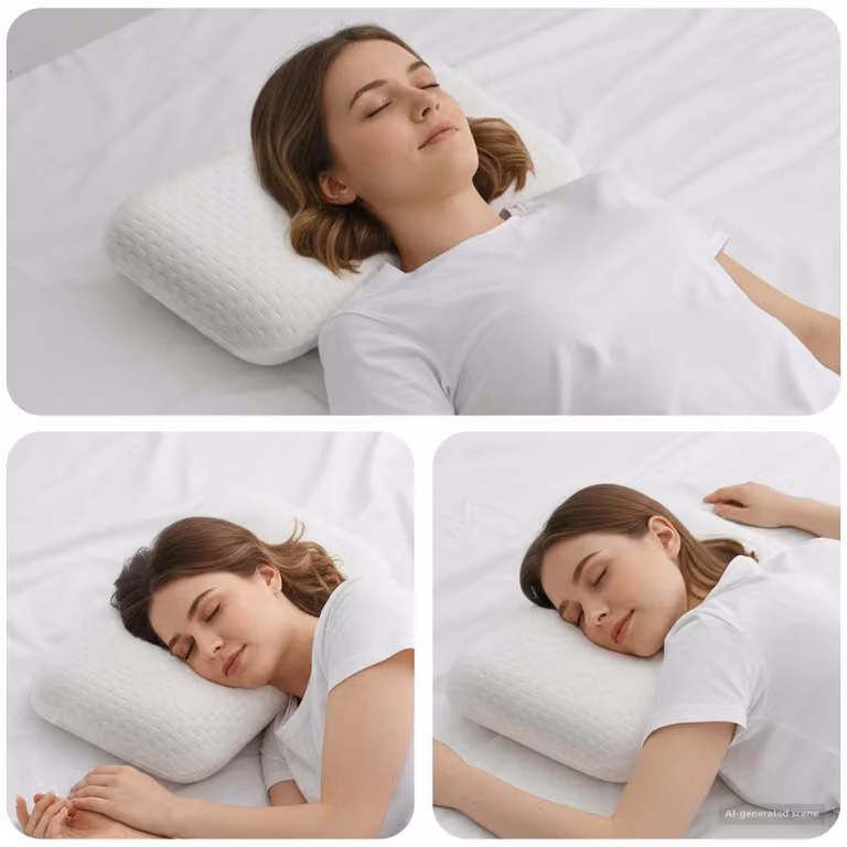 Cuscino da letto in memory foam vidaXL bianco, traspirante e anallergico, L: 50 cm, P: 30 cm, H: 10 cm