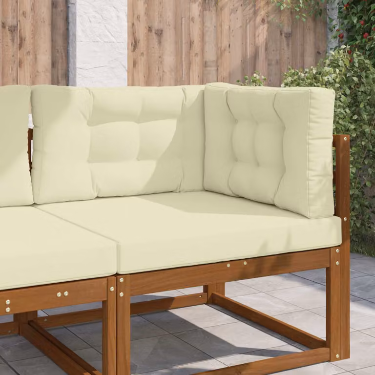 Cuscino quadrato per divano da esterno vidaXL in poliestere, colore beige, 80 x 80 cm