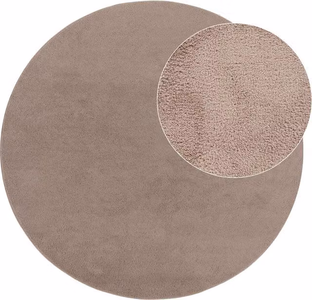 Tappeto rotondo Calia Italia color taupe e beige, diametro: 80 cm