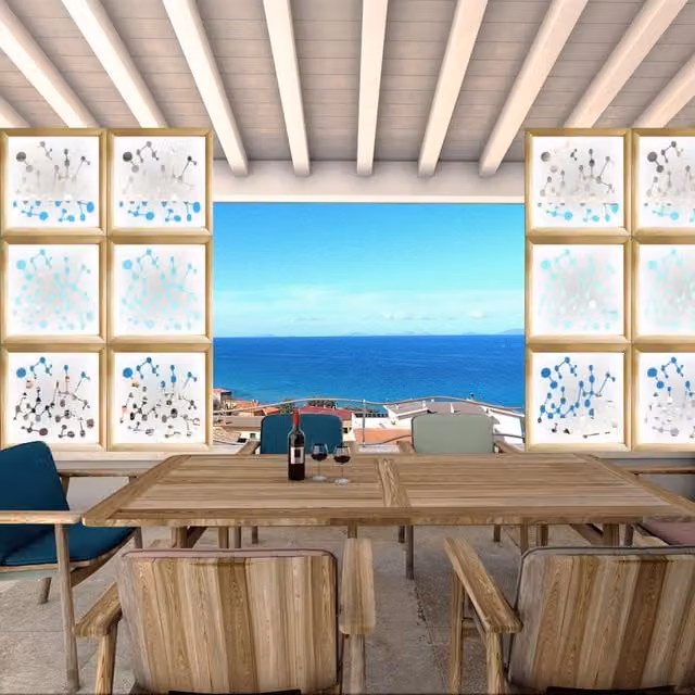 Moduli Decorativi NANOTECH in Legno e PVC, Colore Bianco, 98 x 98 cm