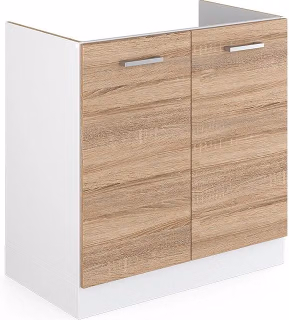 Base per lavello Vicco R-Line Sonoma con ante, finitura opaca, L: 80 cm