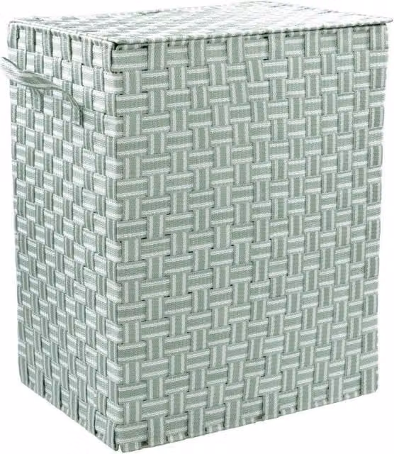 Set di 6 Cesti Porta Biancheria Twist Casa Collection, Pieghevoli e Intrecciati in Plastica, Colore Verde, L 40 cm x P 30 cm x H 50 cm