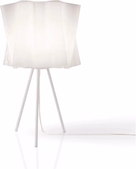Lampada da tavolo moderna Linea Zero Polilux Bianco e Metallo con attacco E27