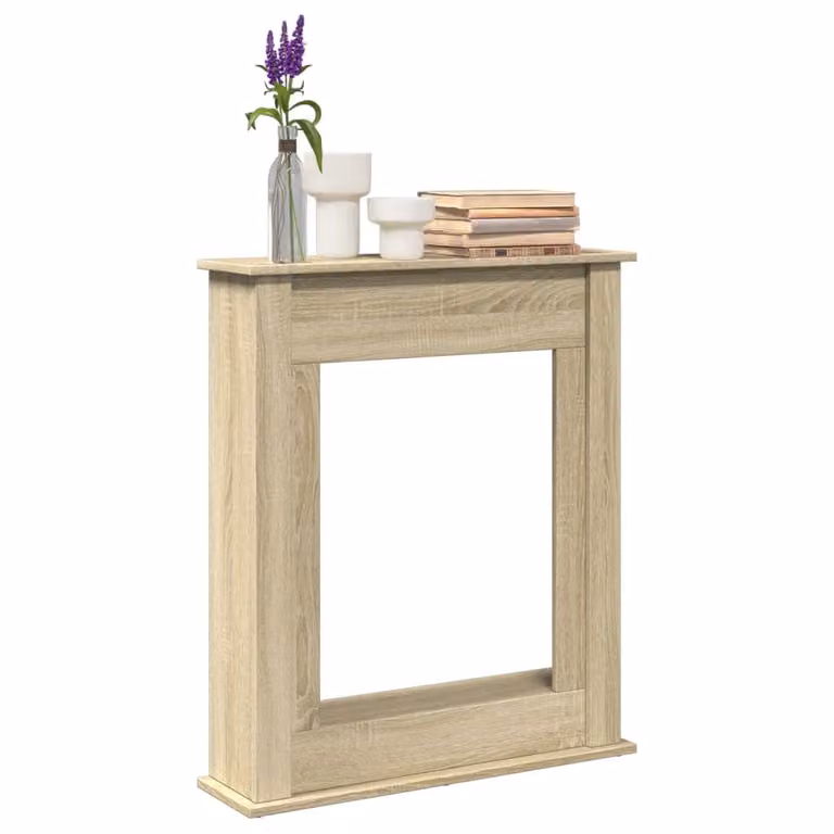Cornice per Camino vidaXL in Rovere Sonoma, Colore Marrone/Beige, L 75 cm x P 20 cm x H 87,5 cm