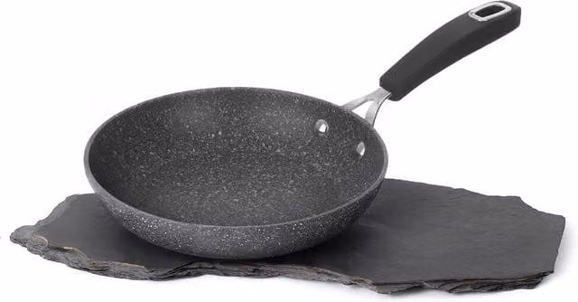 Padella Kasanova New Petra Dark con rivestimento antiaderente in ceramica e alluminio, colore grigio, Diametro: 24 cm
