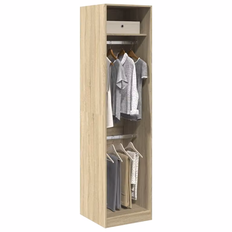 Armadio vidaXL in legno Rovere con ante a battente, L/P/H: 50 x 50 x 200 cm