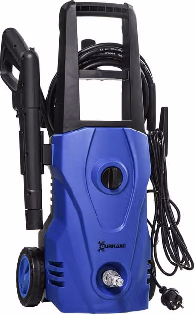 Idropulitrice ad Alta Pressione DURHAND 1600W con Ugello Regolabile e Kit Pulizia, L/P/H: 35 x 28 x 65 cm, Blu e Nero
