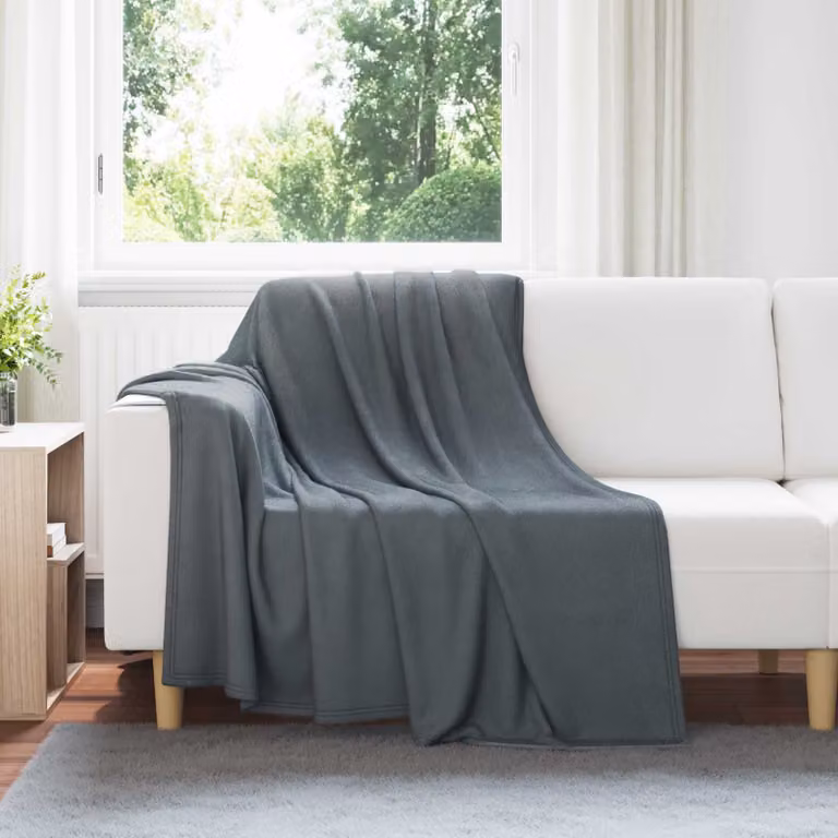 Coperta in pile morbida vidaXL Grigio L 200 cm x P 150 cm