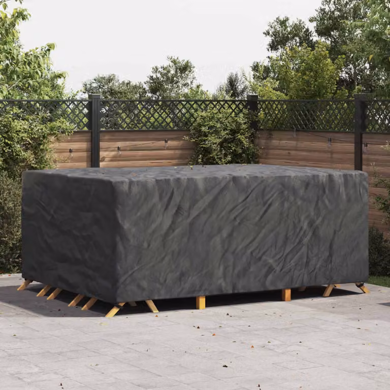 Copertura per mobili vidaXL impermeabile, colore nero, L: 280 cm, P: 204 cm, H: 106 cm