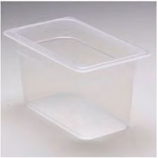 Bacinella per alimenti Cambro Gastronorm Mod. 1/4 in plastica bianco traslucido da 3,7 l