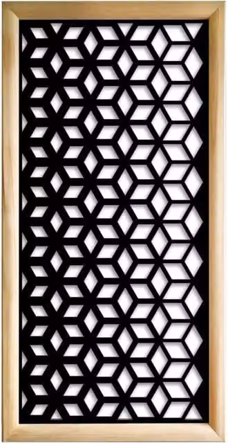 Moduli Decorativi Metamorphosis Signorbit in Legno e PVC, Colore Nero, L/P/H: 73 x 6,4 x 148 cm