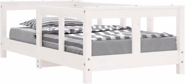 Giroletto per bambini in legno massello di pino bianco laccato L: 70 cm, P: 140 cm