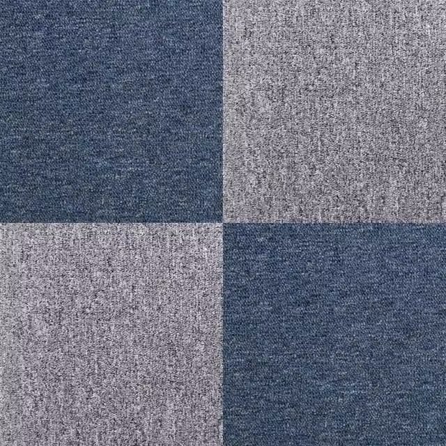 Moquette a quadrotte autoposanti MonsterShop moderne a tinta unita, disponibili in blu o grigio, L/P: 50 x 50 cm, confezione da 20 pezzi per 5mq