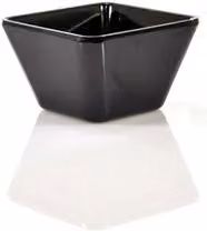 Coppetta quadra in melamina Efay colore nero diametro 9 cm