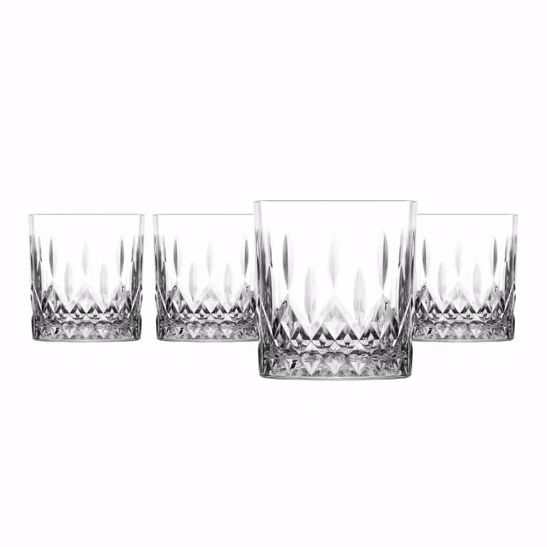 Set di 4 bicchieri in vetro Lav Odin Whisky modello tumbler, trasparenti, da 330 ml