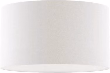Paralume cilindrico RON 55/30 in PVC bianco per lampadine E27, max 23W