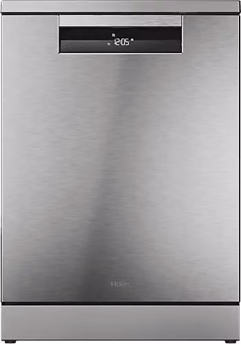 Lavastoviglie a libera installazione Haier XF 6A0M4PDX in Stainless Steel Silver, 10 programmi, Rumorosità 40 dB(A), Consumo acqua 9,5 l, L/P/H: 59,7 x 59,8 x 85 cm