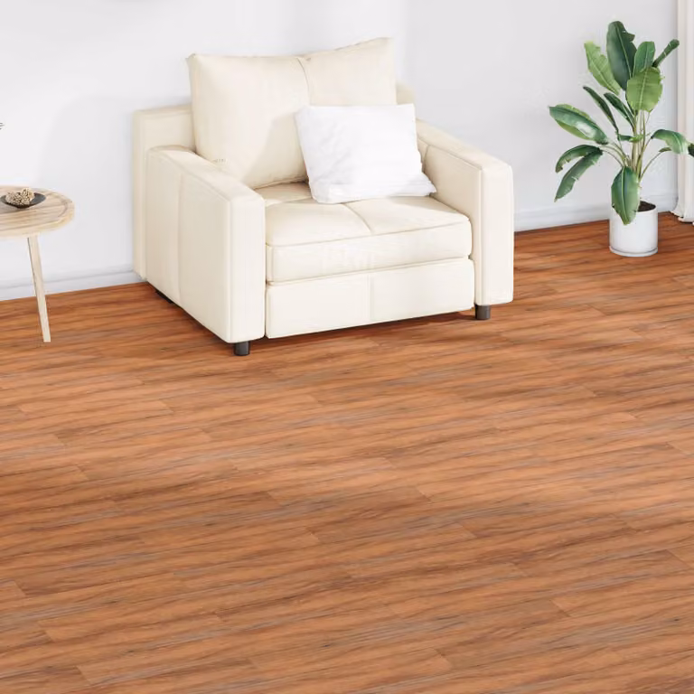 Tavole per pavimenti adesive vidaXL effetto legno in PVC, 2,51 m², beige e marrone