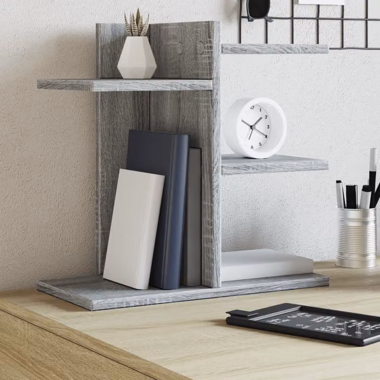 Organizer da scrivania vidaXL Grigio Sonoma con scomparti multipli, L 42 cm x P 21,5 cm x H 42 cm