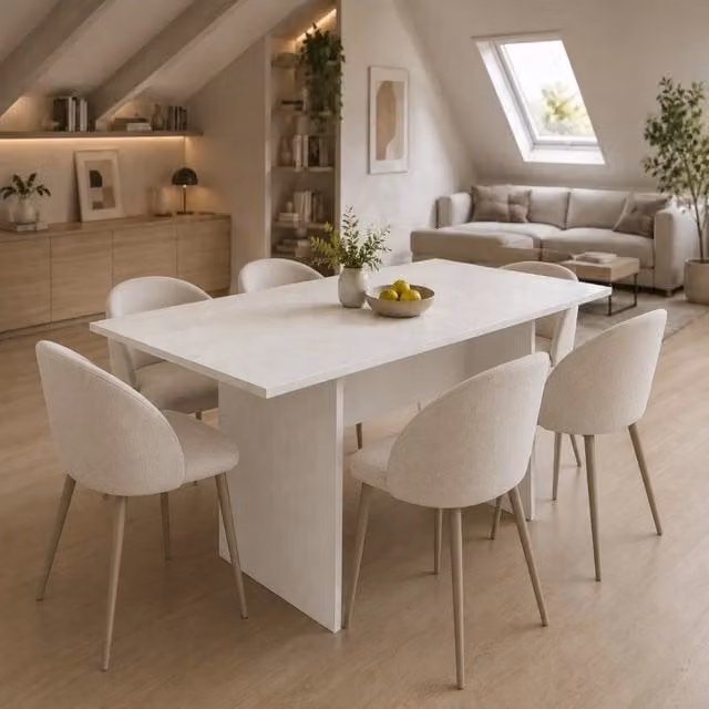 Consolle Allungabile THE WHITE STONE Bianca con Ripiano Portaoggetti, Tavolo Trasformabile a Ribalta e Pieghevole per Cucina, Soggiorno, Ingresso e Sala da Pranzo, L/P/H: 120 x 35/70 x 76 cm