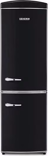 Severin RKG8998 Frigorifero Combinato da 315 L con Tecnologia Total No Frost, Classe Energetica E, Colore Nero, H 194,3 cm x L 59,7 cm x P 68,7 cm