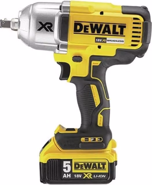 DeWALT DCF899P2-QW Chiave di Impatto 1-2'' 1900 Giri-min 20 V con 2x Batteria 5.0 Ah e Valigetta colore Nero Giallo
