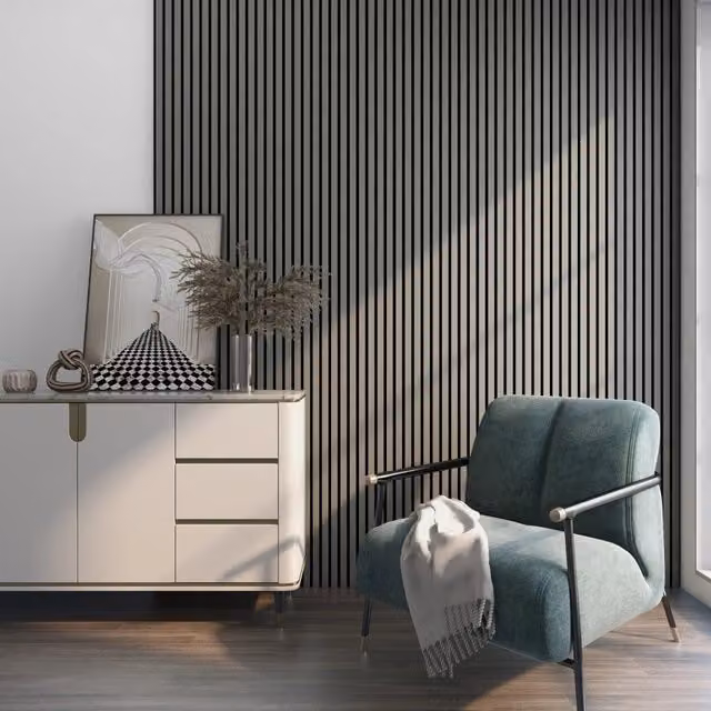 Set di 8 Pannelli Fonoassorbenti Decorativi con Effetto Legno Rovere Grigio Chiaro NEU.HOLZ
