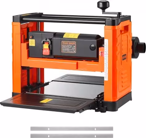 Pialla a spessore da banco VEVOR arancione con motore da 1800 W e doppia lama, Larghezza: 33 cm