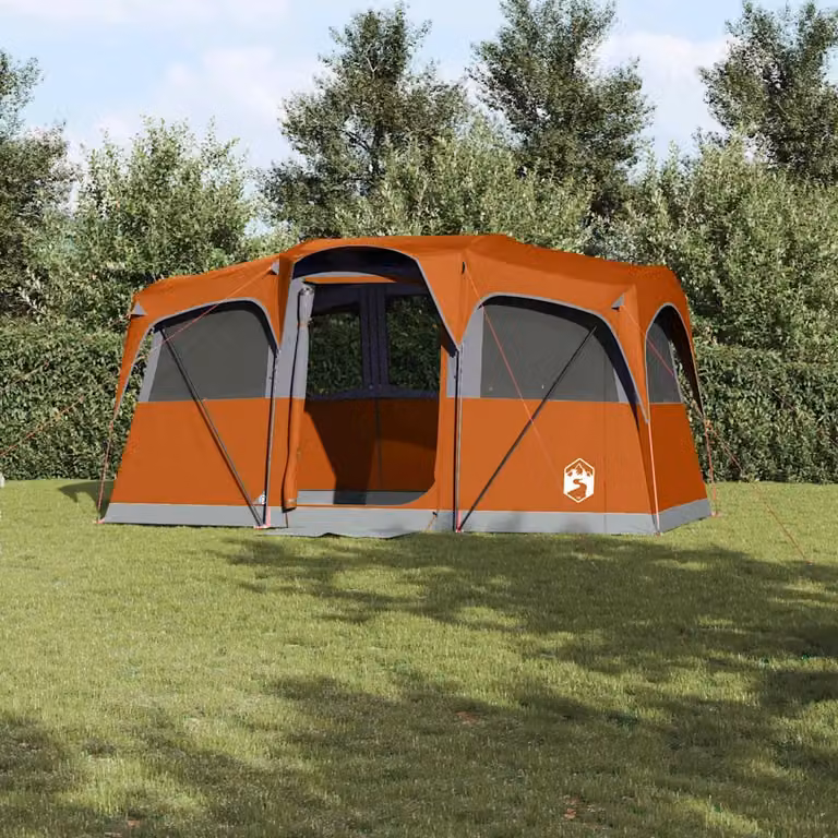Tenda Familiare vidaXL Arancione in Poliestere e Acciaio L/P/H: 435 x 255 x 216 cm