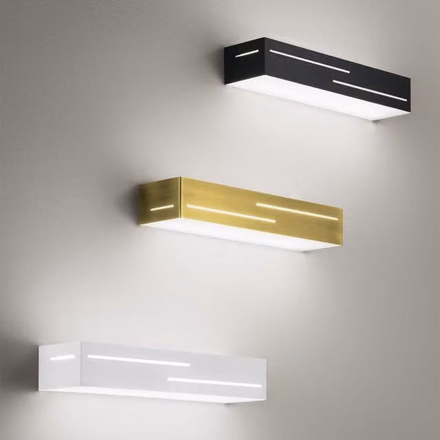 Applique a parete Fabas Banny bianca con luce LED up/down in stile minimalista
