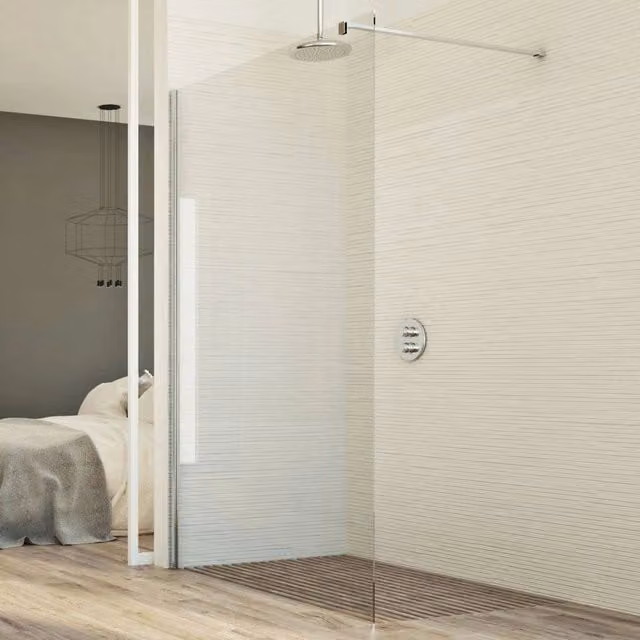 Parete doccia Walk in IDRALITE in vetro trasparente da 8 mm, L: 110 cm, H: 198 cm