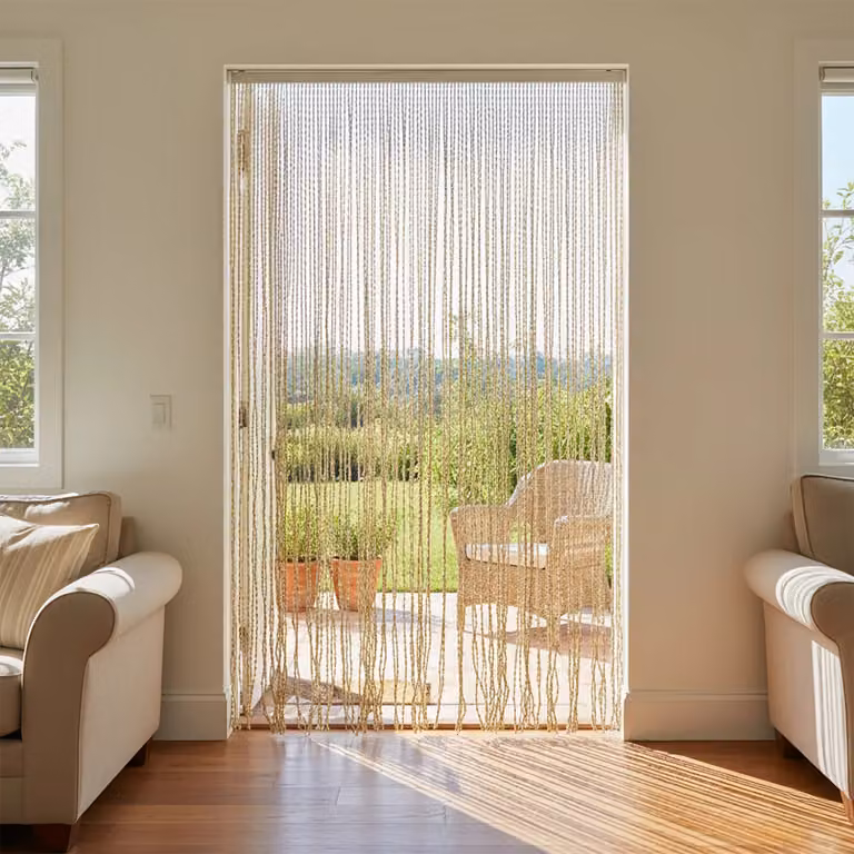 Tenda in plastica beige con supporto in polietilene Vestiamo Casa Giardino H 220 x L 100 cm