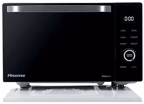 Forno microonde combinato Hisense H30MOBS10HC nero con funzione grill e convezione, capacità 30 l, potenza 1000 W