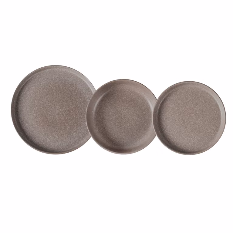 Servizio di piatti Nordica GUSTO CASA in stoneware beige, 18 pezzi
