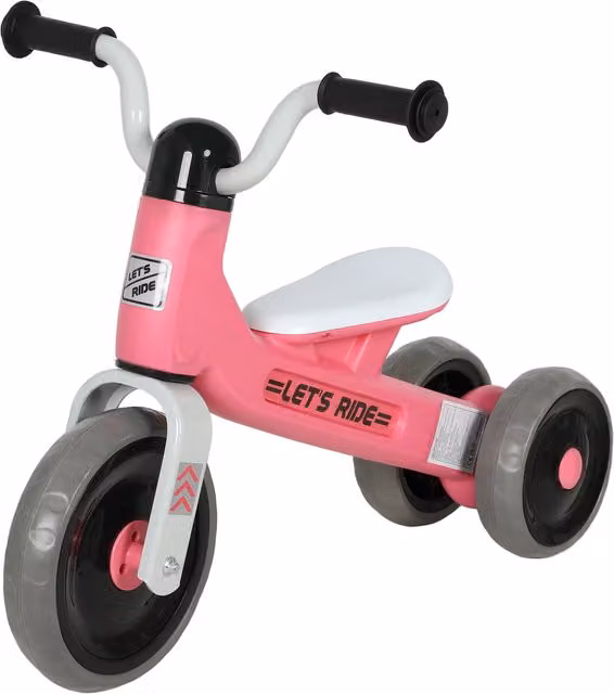 Triciclo per bambini senza pedali AIYAPLAY, da 1 a 3 anni, fino a 20 kg, L/P/H: 69 x 40 x 49 cm, Rosa