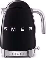 Bollitore elettrico Smeg 50 Style Black KLF04BLEU da 1,7 l con funzione Keep Warm e filtro anticalcare