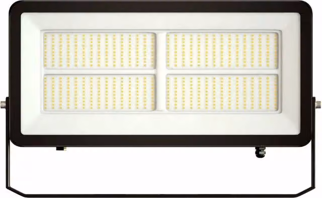 Proiettore LED Beneito Polaris nero ad alta potenza 200W con protezione IP65 e IK08 in alluminio regolabile