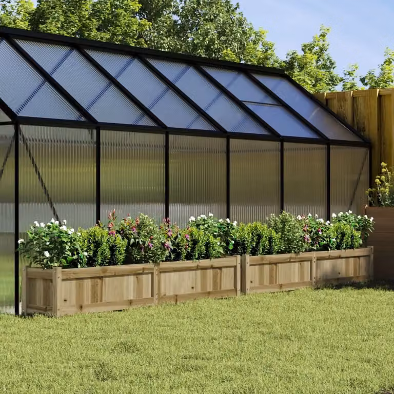 Set di 2 fioriere da giardino vidaXL in legno di pino impregnato marrone
