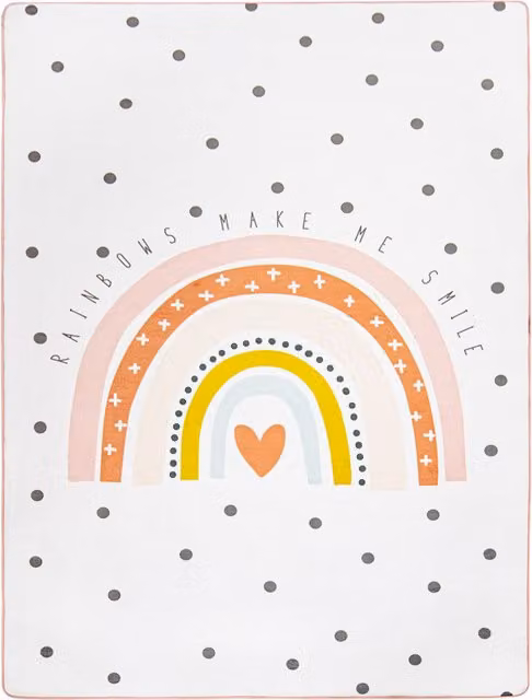 Tappeto lavabile per bambini Chiko beige con design astratto, antiscivolo e adatto a riscaldamento a pavimento, L: 150 cm, P: 80 cm