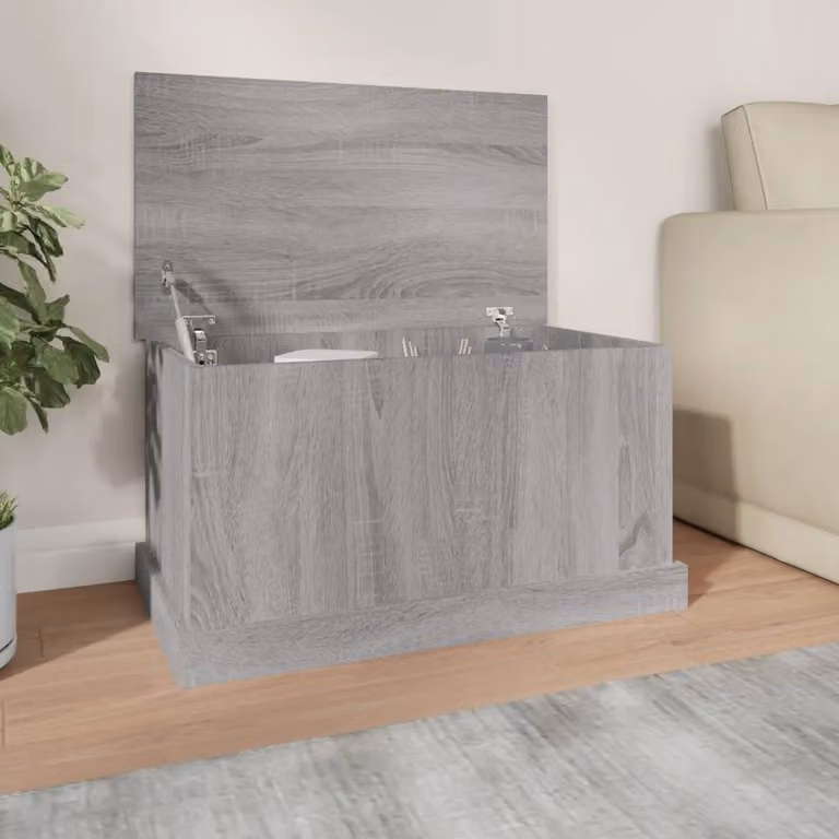 Contenitore vidaXL in legno multistrato grigio, L 70 cm x P 40 cm x H 38 cm