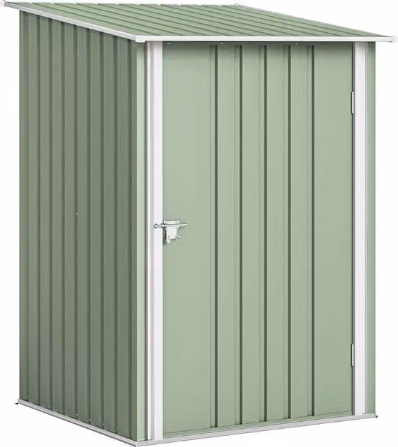 Capanno attrezzi Outsunny in acciaio verde chiaro L/P/H: 100 x 103 x 160 cm