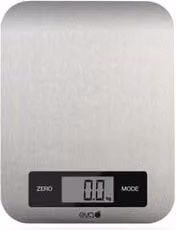 Bilancia da cucina Kaufgut EVA in acciaio inox color argento, portata massima 5 kg