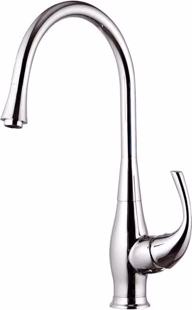 Rubinetto Miscelatore Monocomando da Lavello Alto Mariani Pluto in Ottone Cromato con Beccuccio Girevole