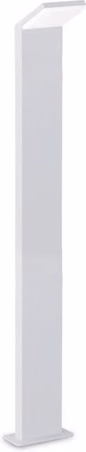 Piantana da terra IDEAL LUX in alluminio bianco con LED 9W 4000K IP54 e sensore di movimento per giardino