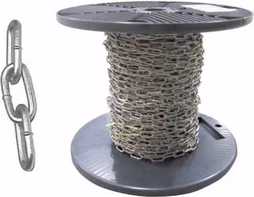 Catena Genovese Inoxmare N.17 in Acciaio Inox AISI 304 Colore Argento Lunghezza: 50 m, Diametro: 3 mm